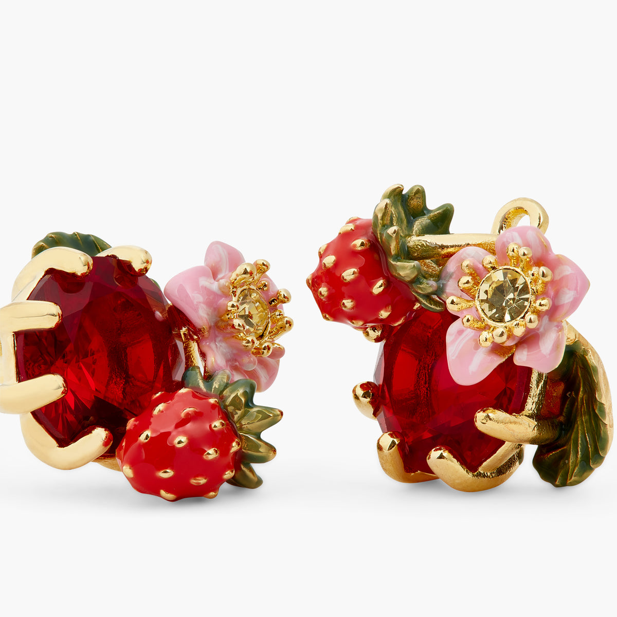 Wild Strawberry And Red Stone Earrings | ATBG1041