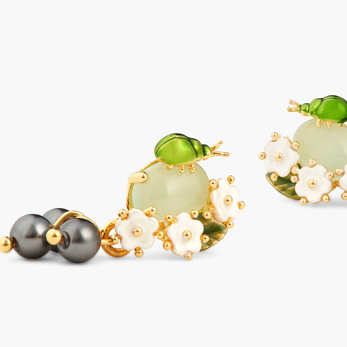 Blueberry And Scarab Beetle Earrings | ATBG1091