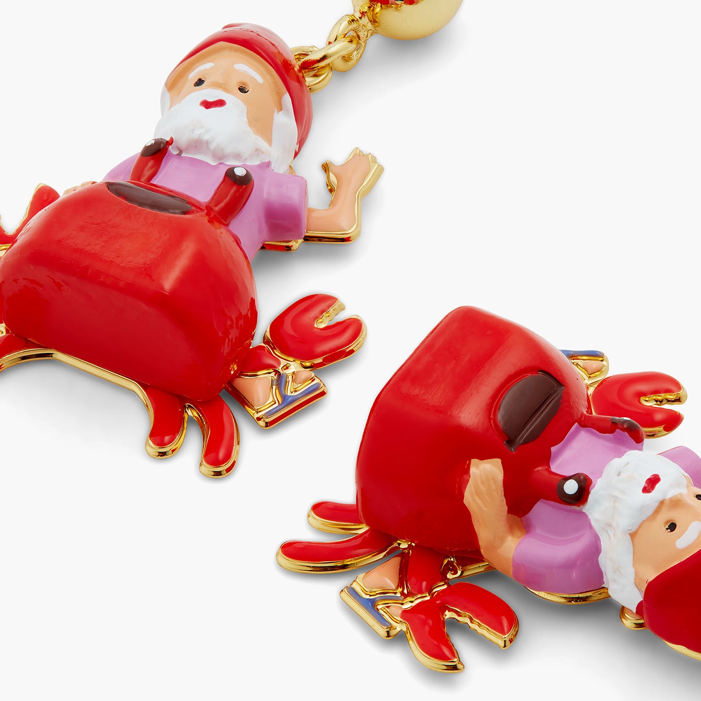 Garden Gnome And Red Crab Earrings | atcp1051