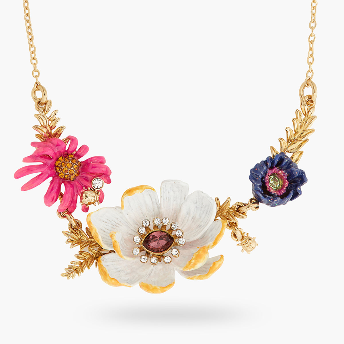 Flower Bouquet Statement Necklace | atfi3011