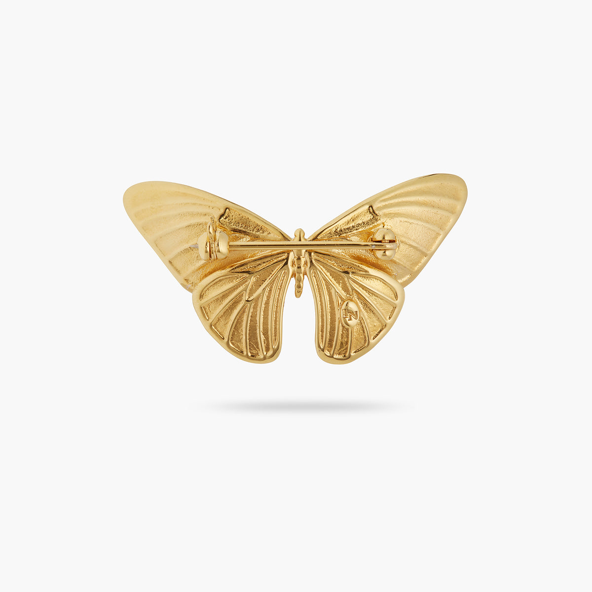 Enamelled Butterfly And Cut Crystal Stone Brooch | ATLA5011