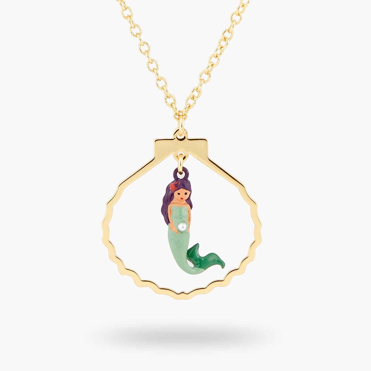 Mermaid And Fish Charm Necklace | ATOC3031