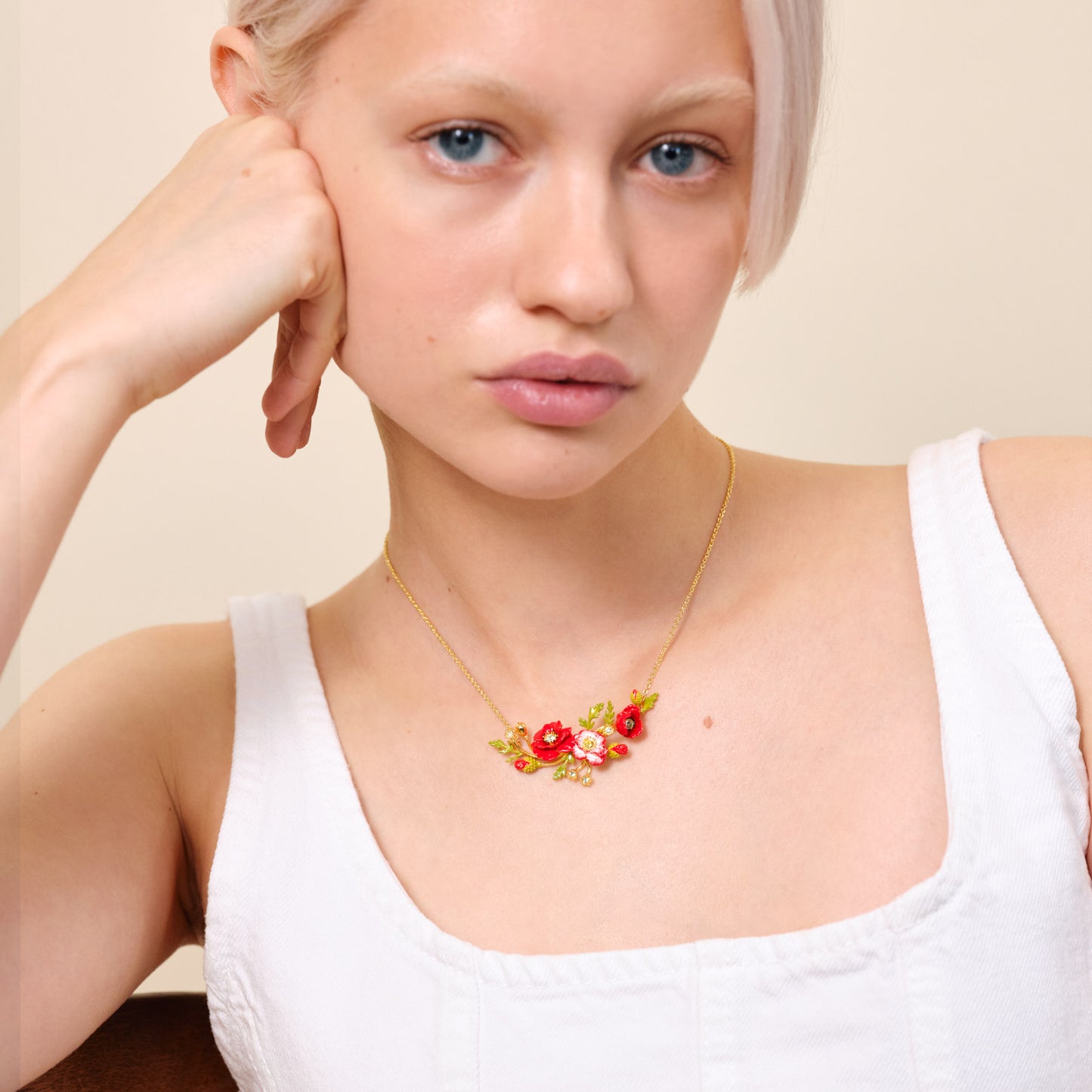 Poppy And Daisy Statement Necklace | ATPO3051