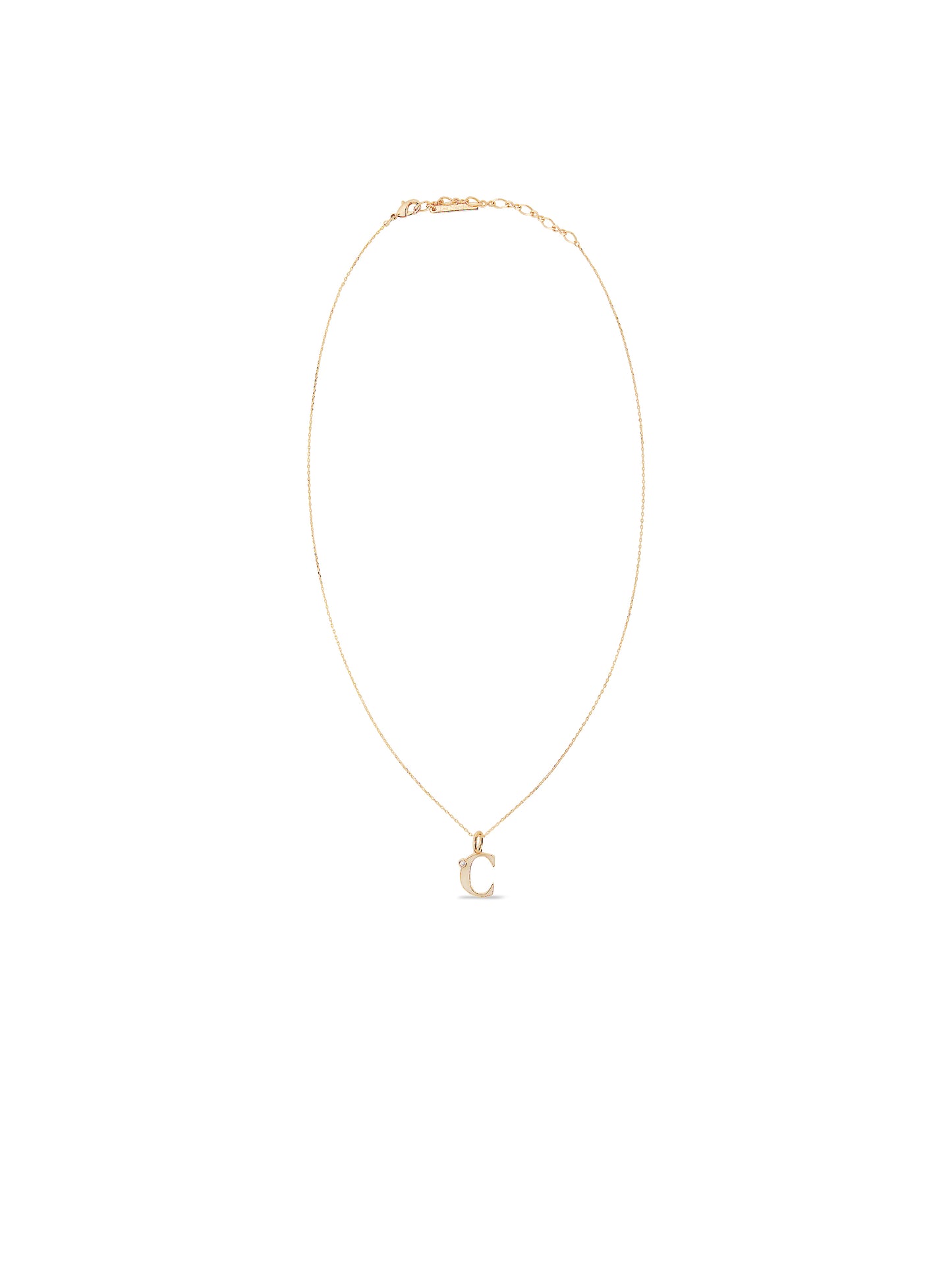 Letter C Pendant Necklace | auab3031