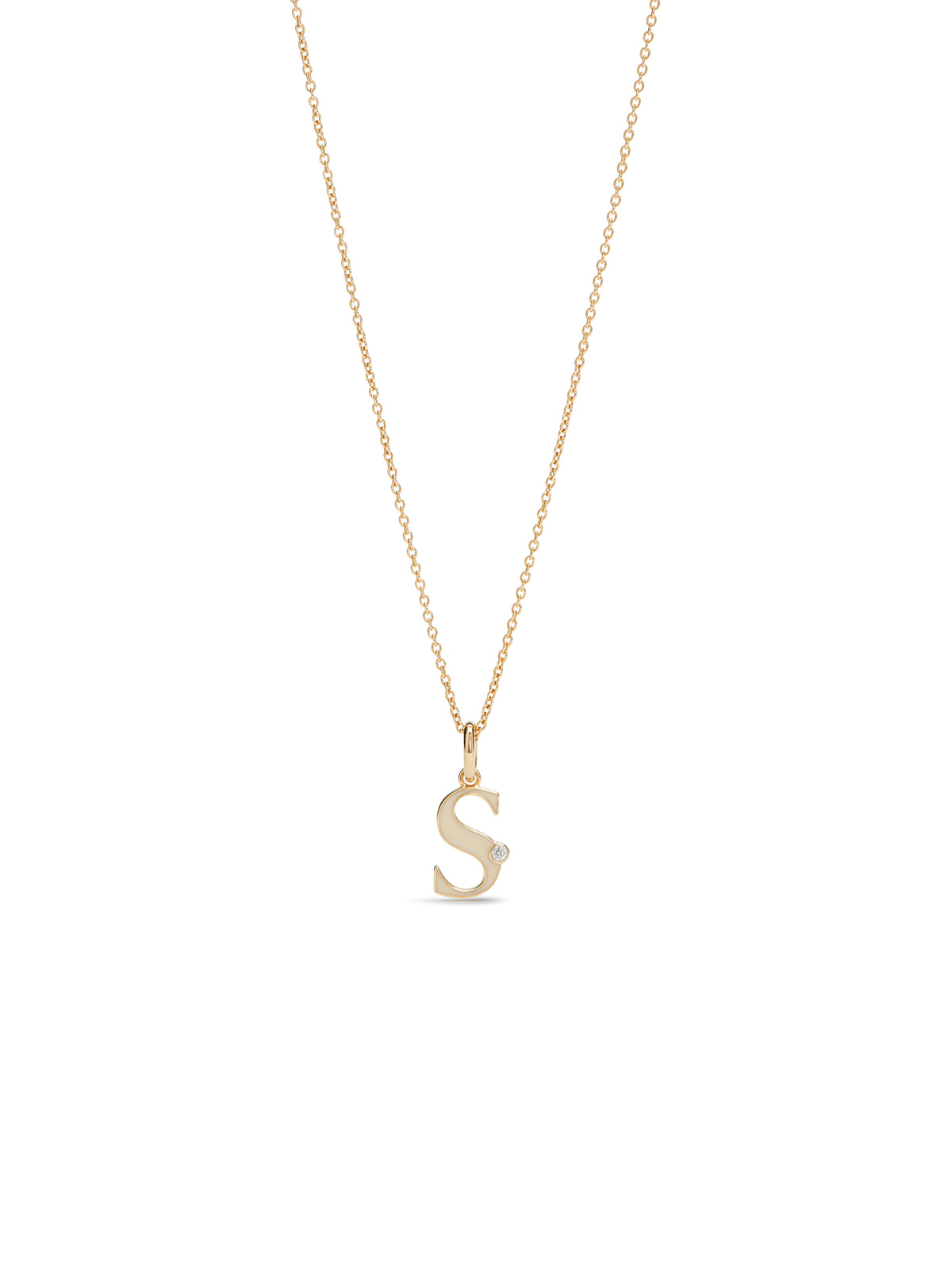 Letter S Pendant Necklace | auab3191