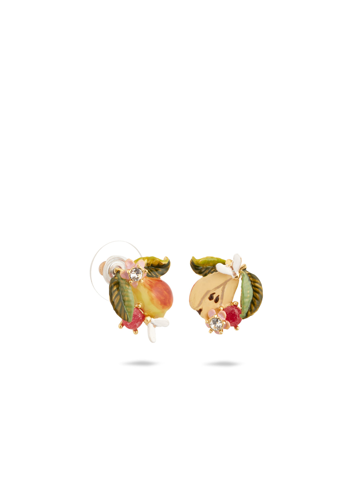 Pear And Faceted Crystal Sleeper Earrings | audc1031