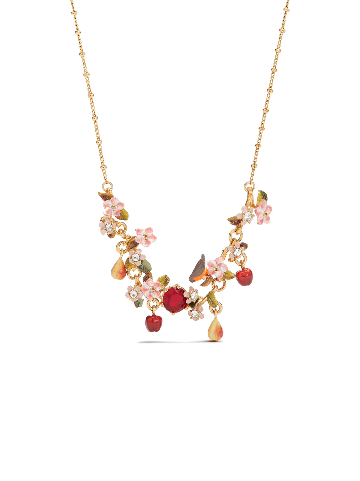 Apple, Robin And Apple Blossom Statement Necklace | audc3011