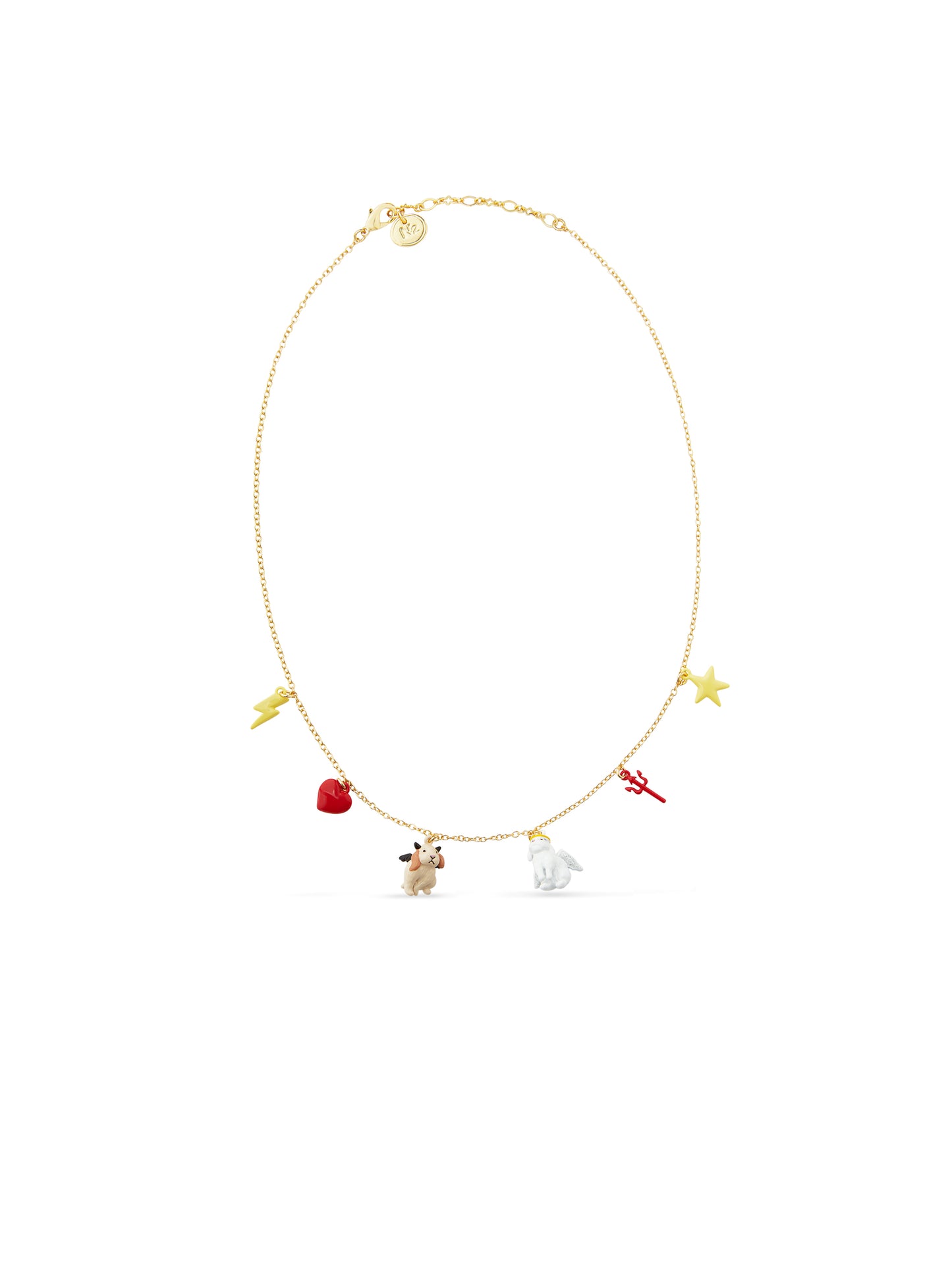 Fine Angel Rabbit And Demon Rabbit Necklace | aufc3031
