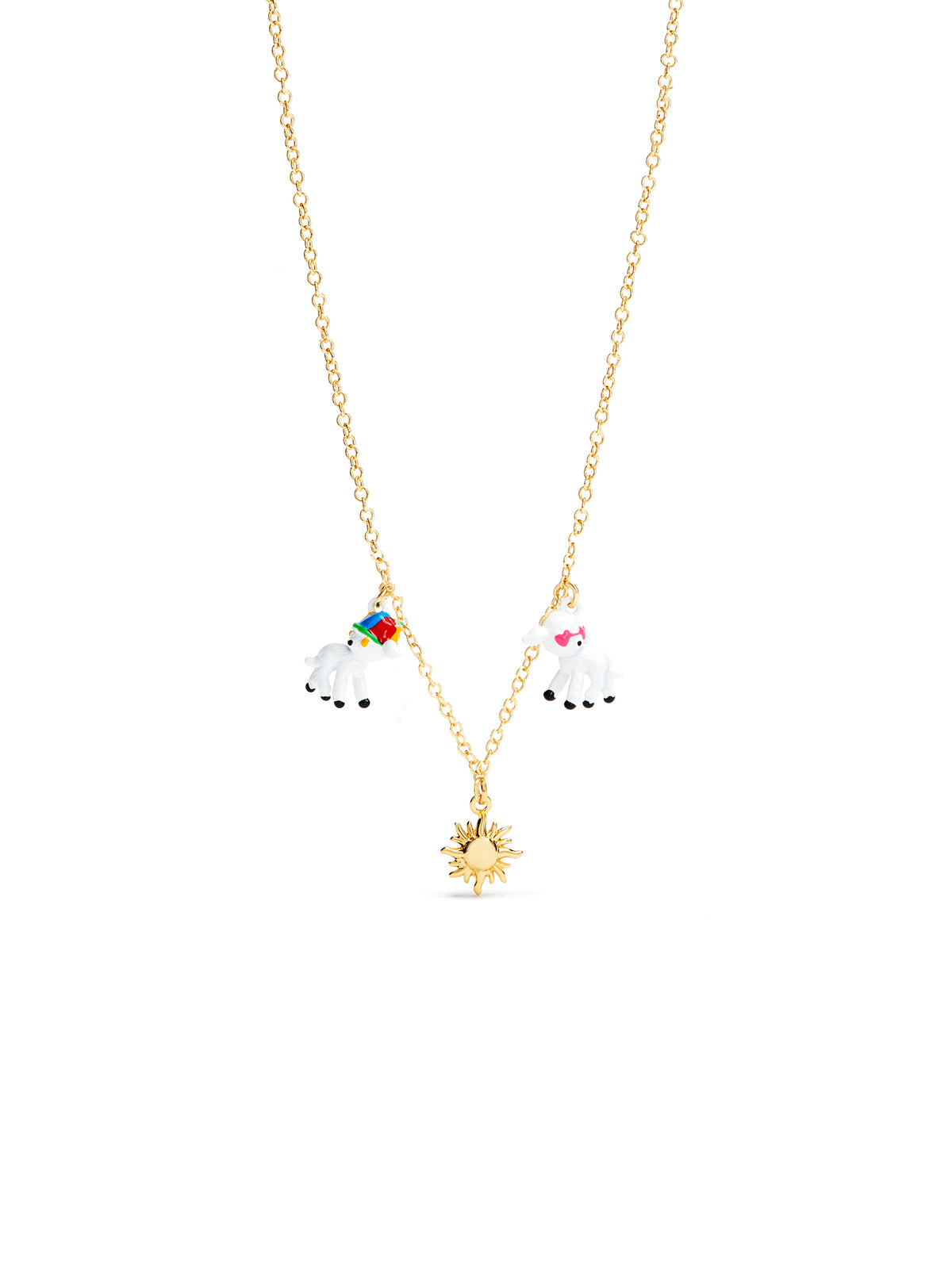 Sun And Lamb Pendant Necklace | aufc3051