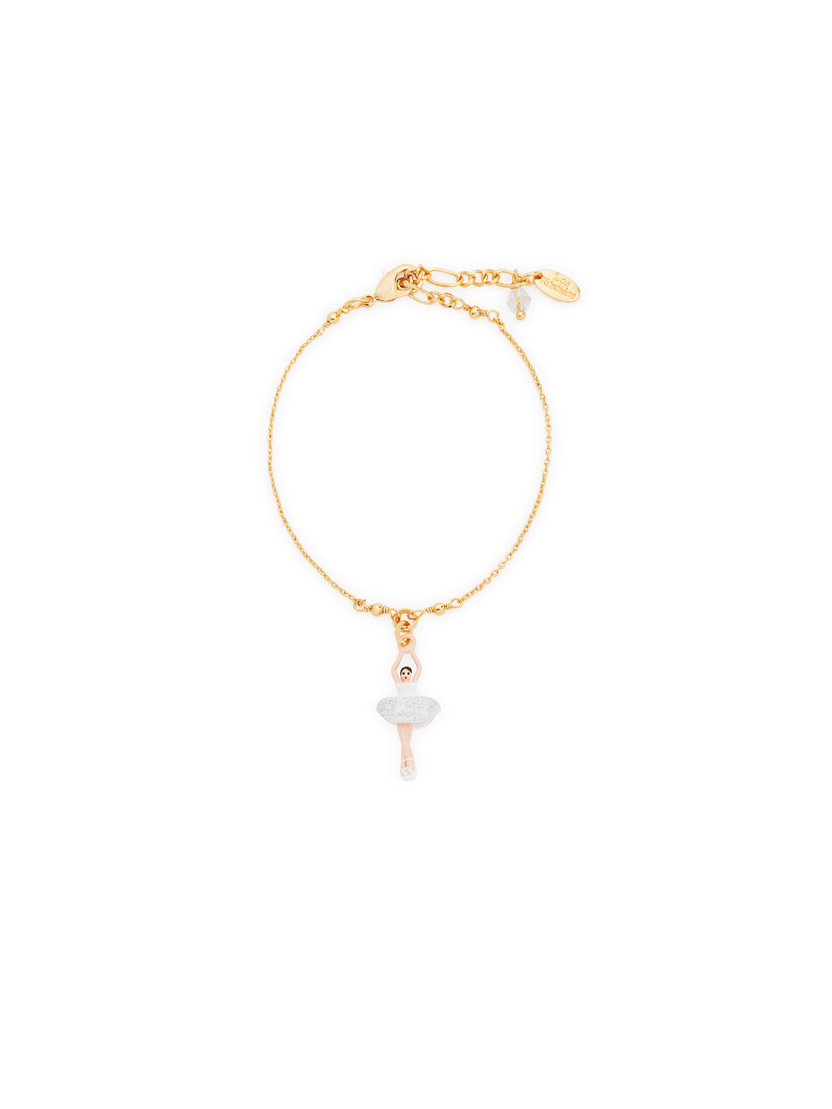 Ballerina Wearing A White Tutu With Silver Glitter Fine Bracelet | aumdd2011