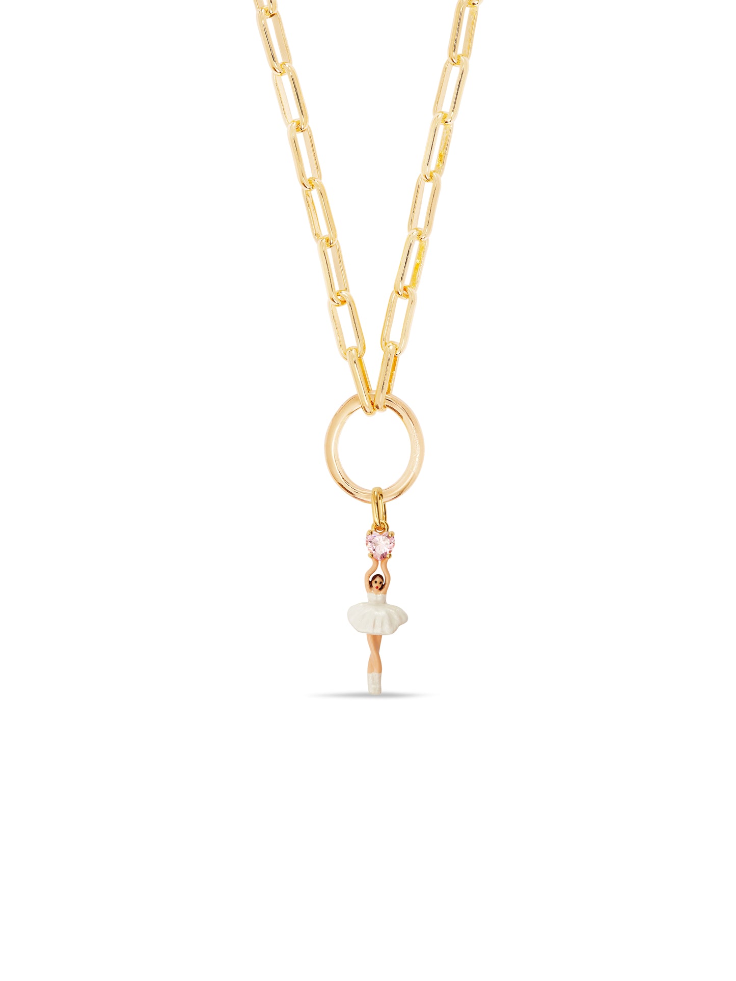Ballerina And Cut Stone Pendant | aupe4111