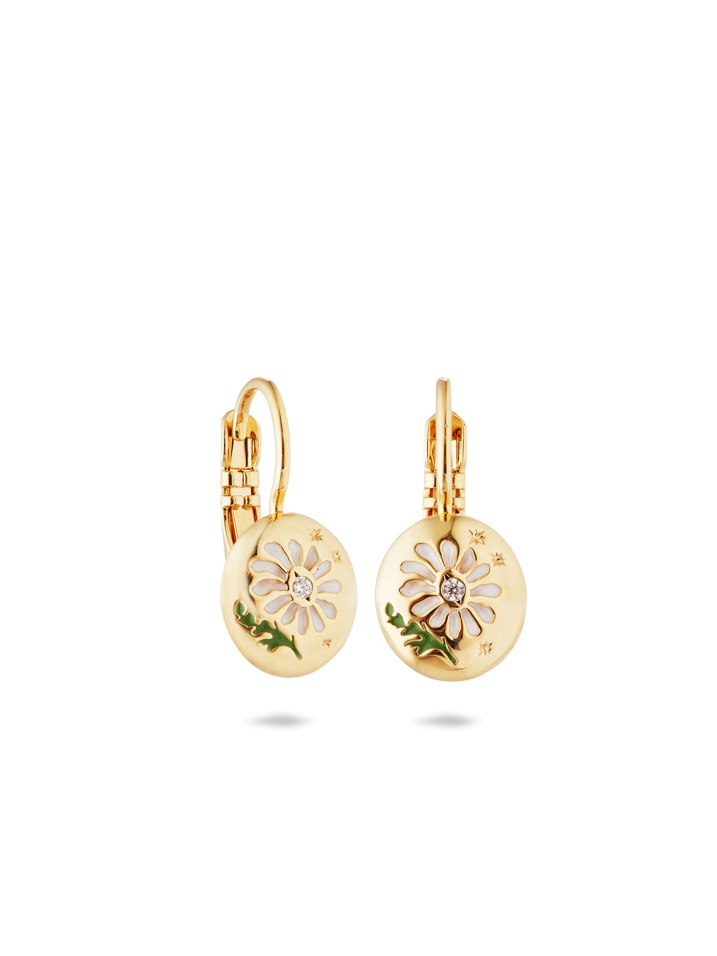 Daisy Flower Sleeper Earrings | aups1011