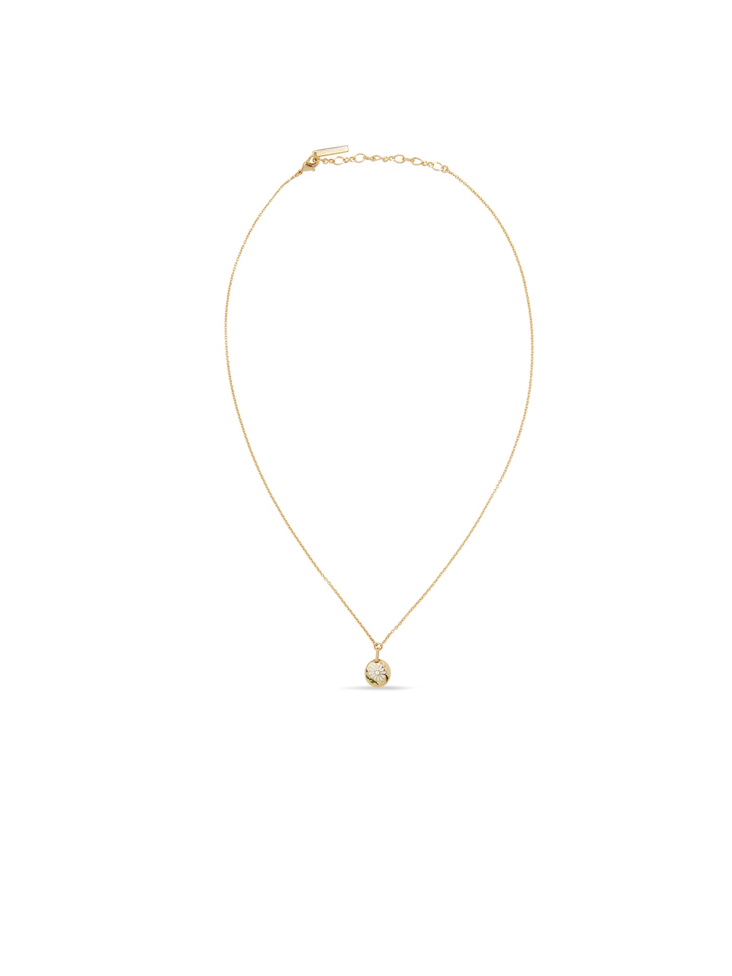 Daisy Flower And Medallion Pendant Necklace | aups3011