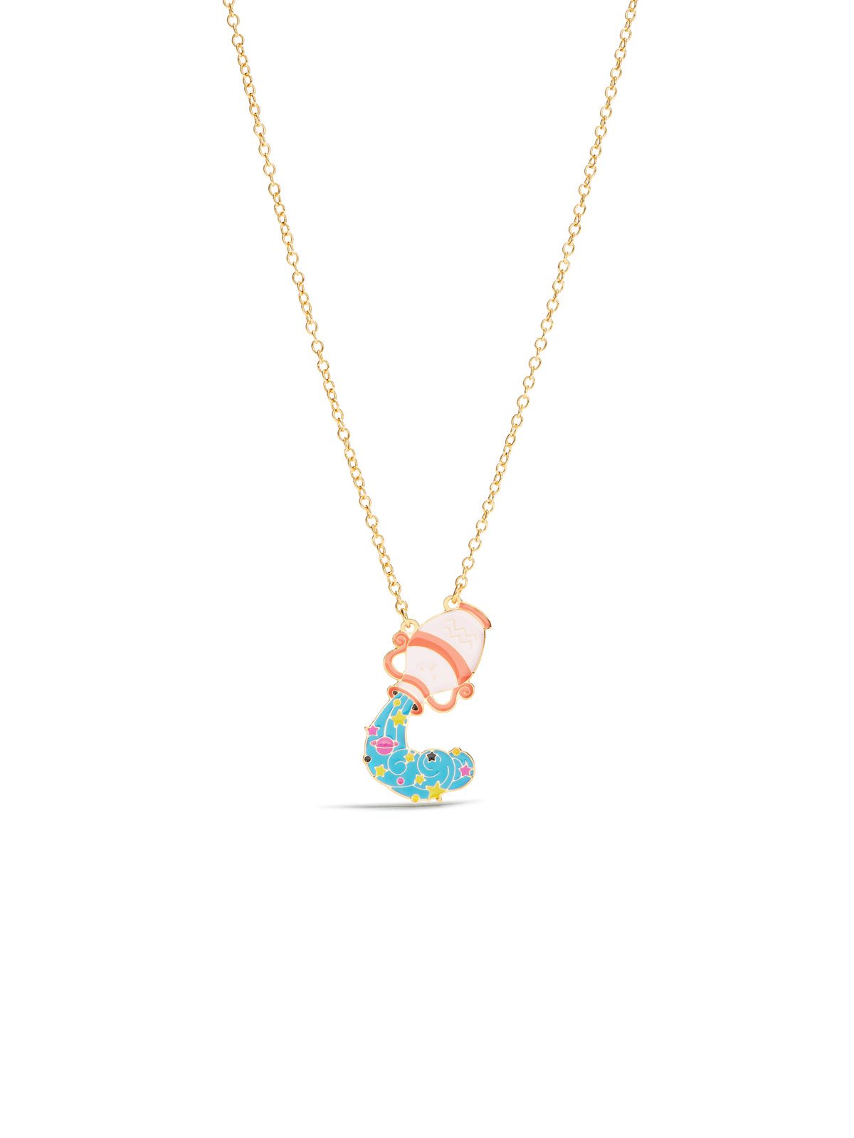Aquarius Astrological Sign Pendant Necklace | ausa3111