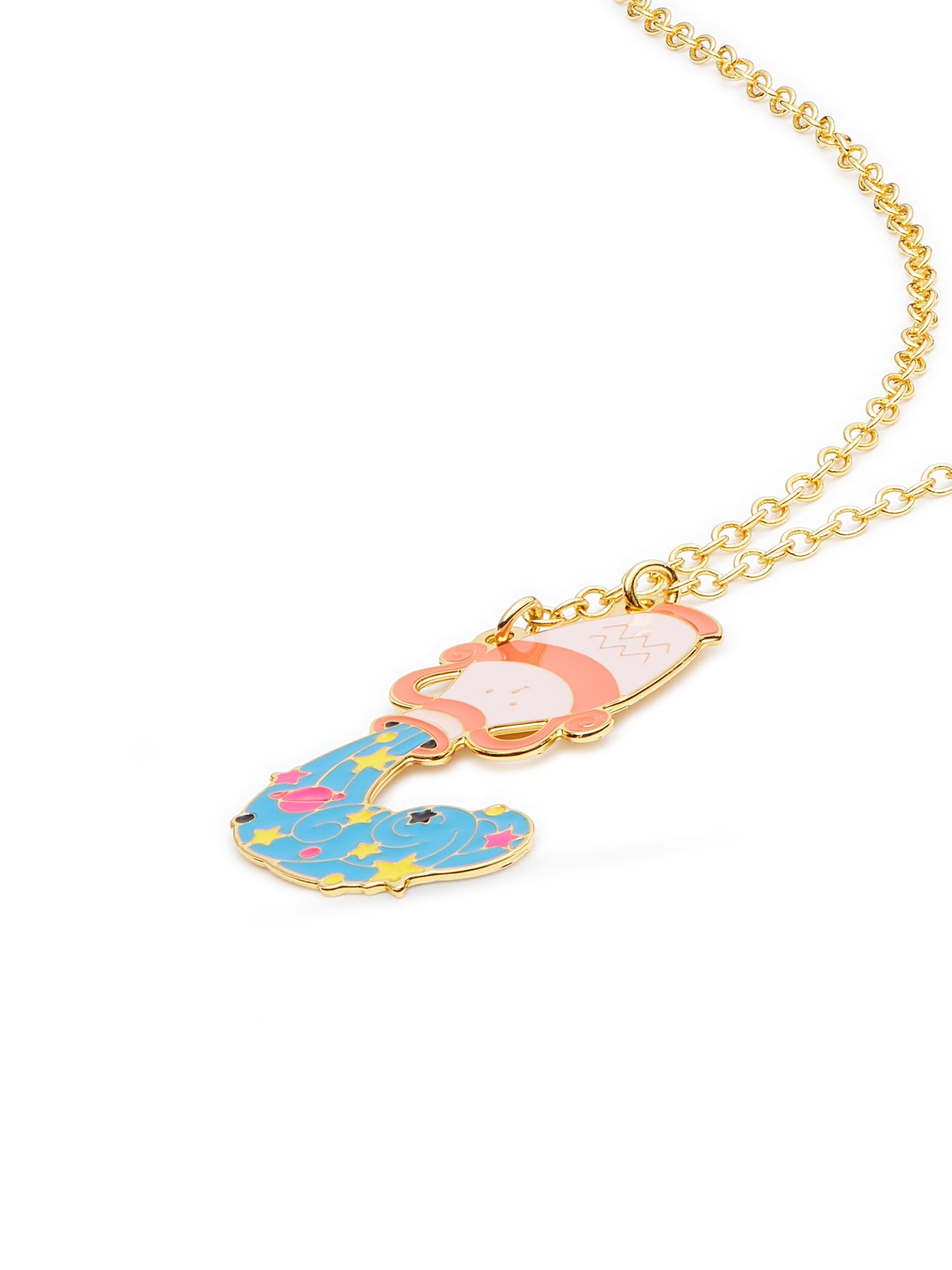 Aquarius Astrological Sign Pendant Necklace | ausa3111