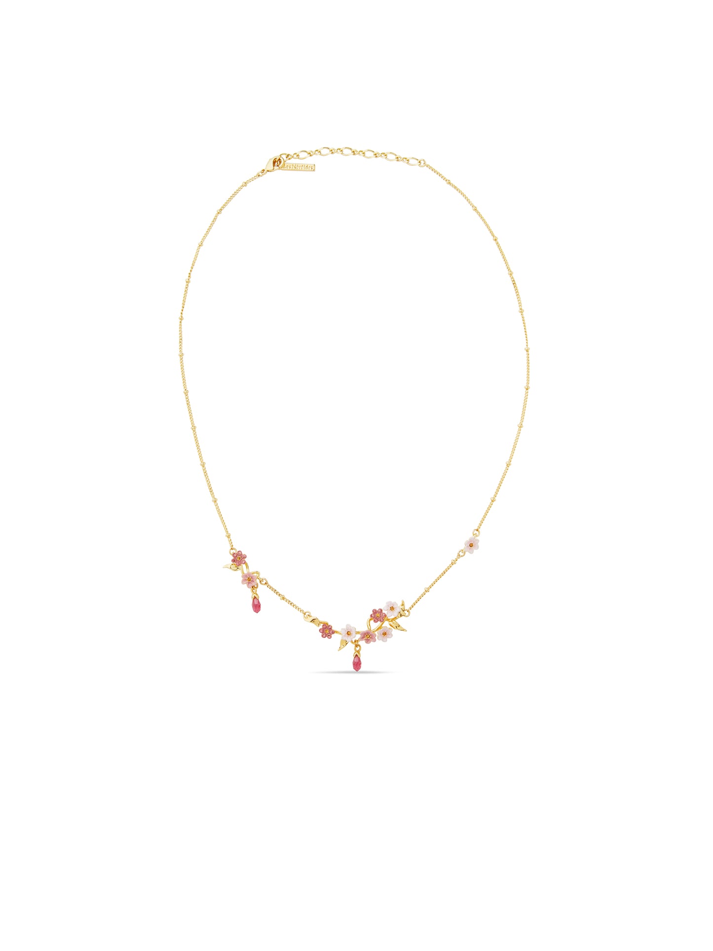 Pink Jasmine Flower Statement Necklace | ausp3051