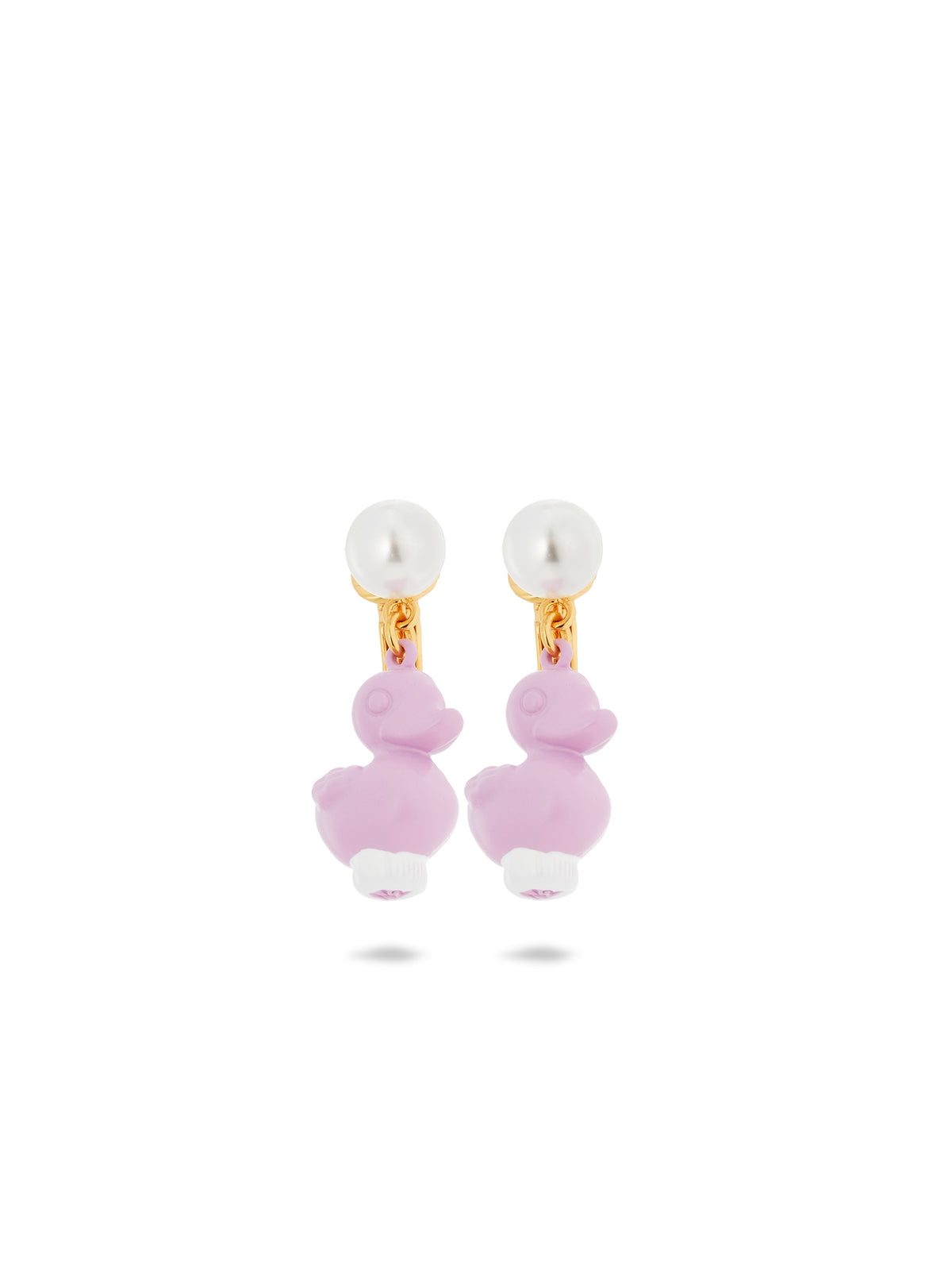 Purple Plastic Duck Earrings | auto1021
