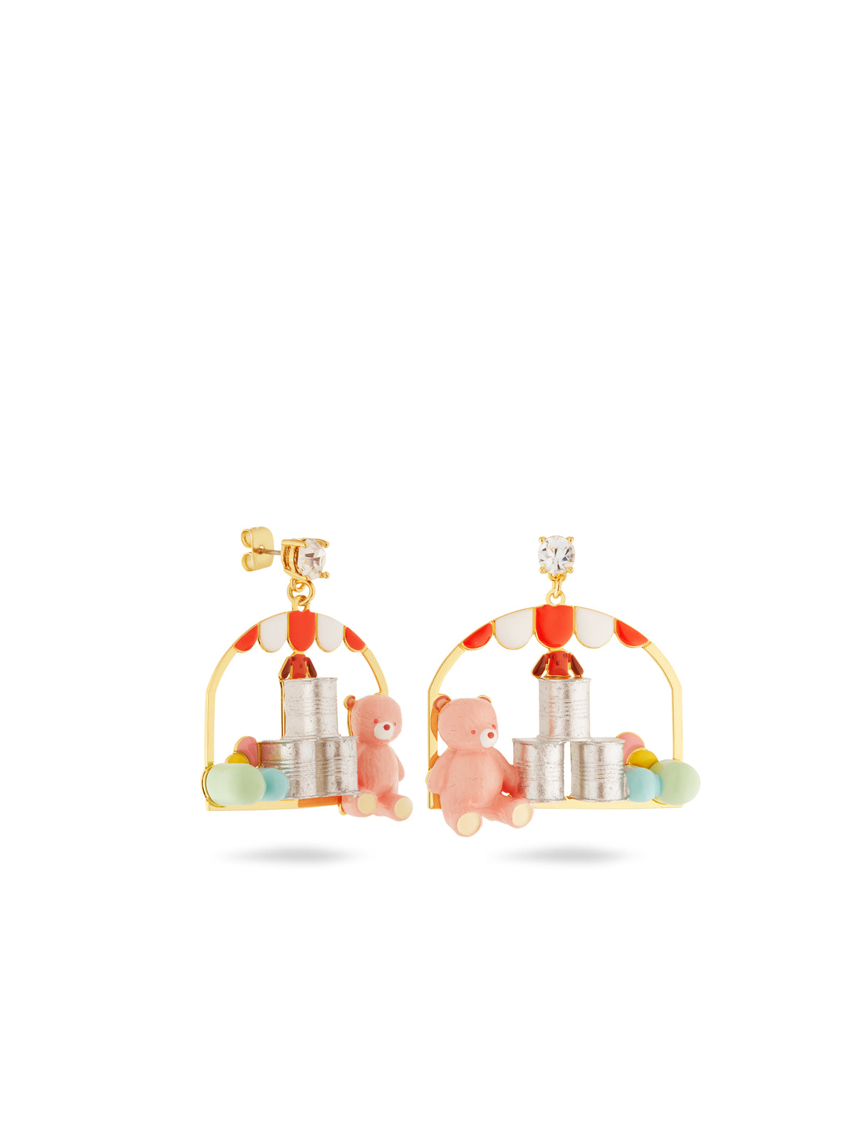 Teddy Bear And Tin-Can-Alley Earrings | auto1101