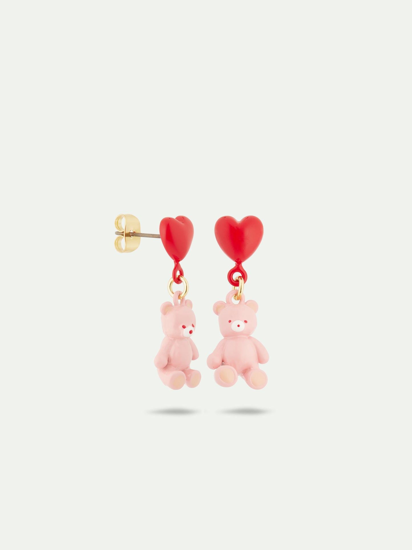 Teddy Bear And Heart Balloon Earrings | auto1111