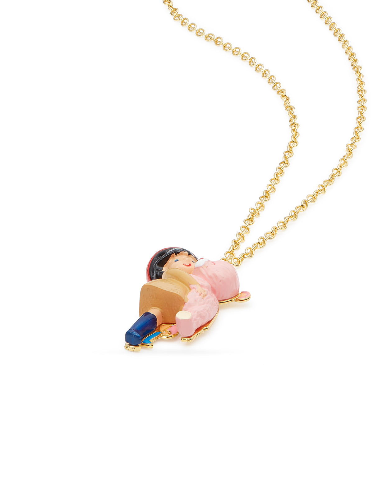 Little Girl And Teddy Bear Pendant Necklace | auto3061