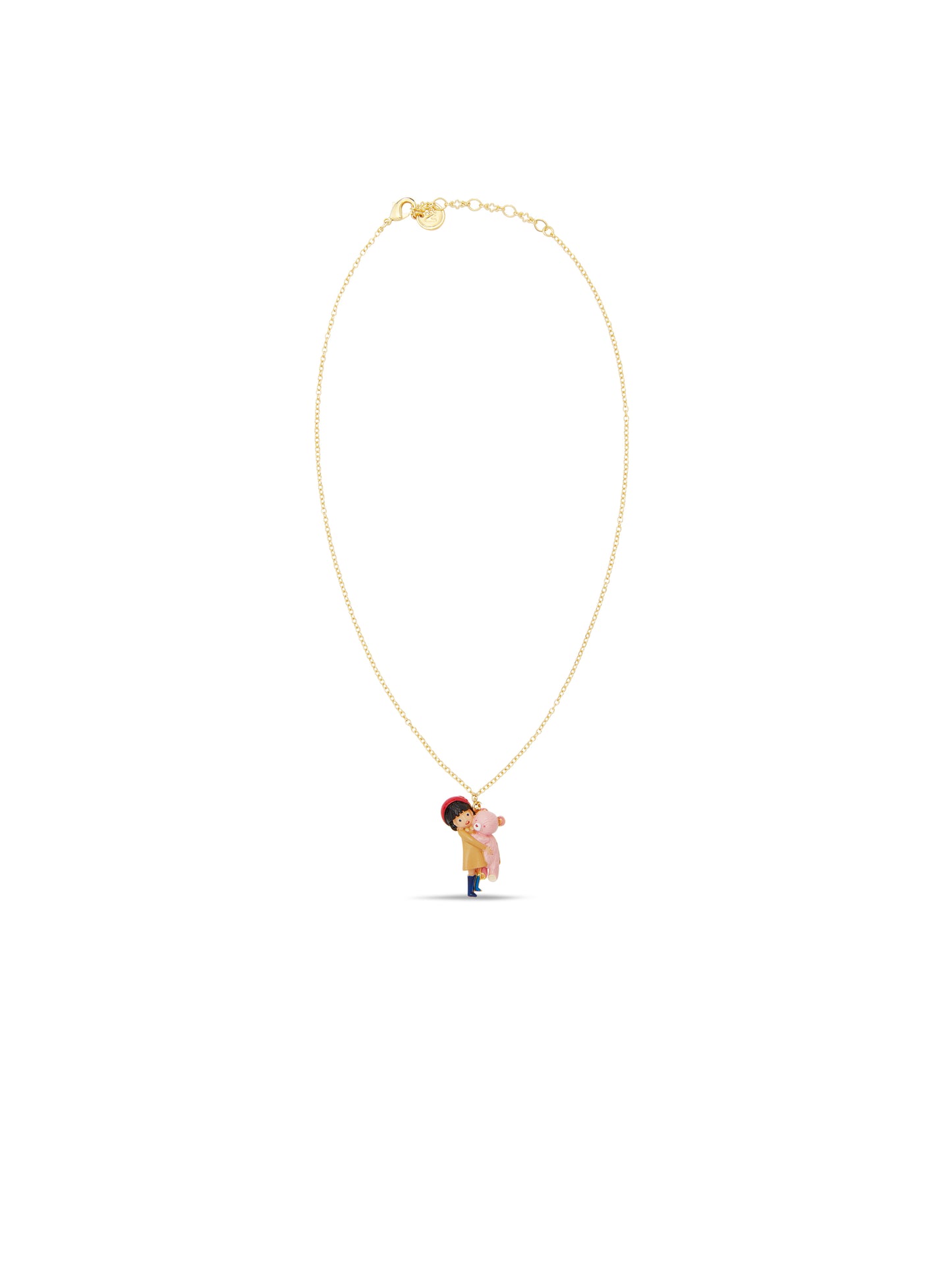 Little Girl And Teddy Bear Pendant Necklace | auto3061