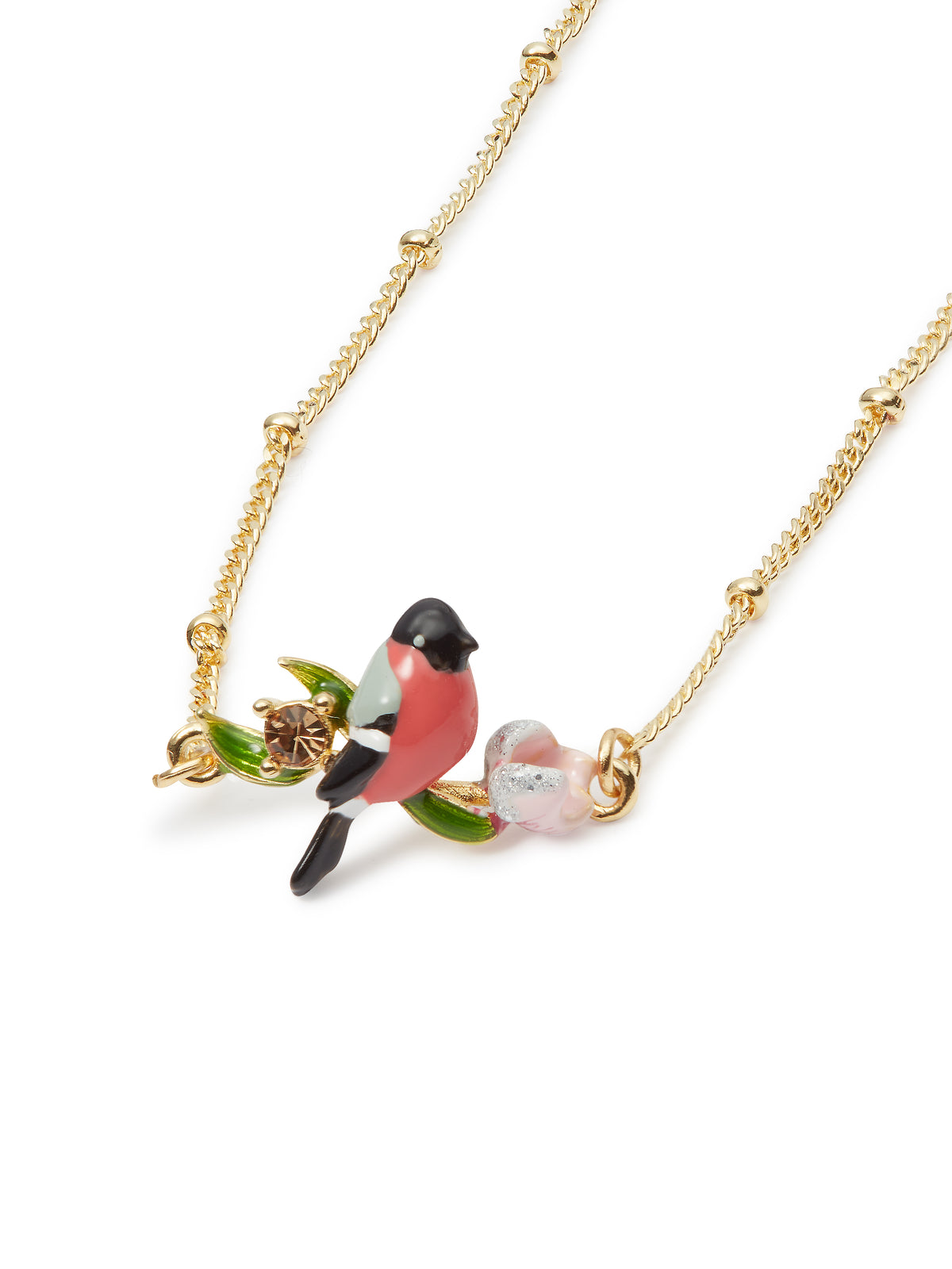 Hellebore Flower And Bird Fine Bracelet | auvh2021