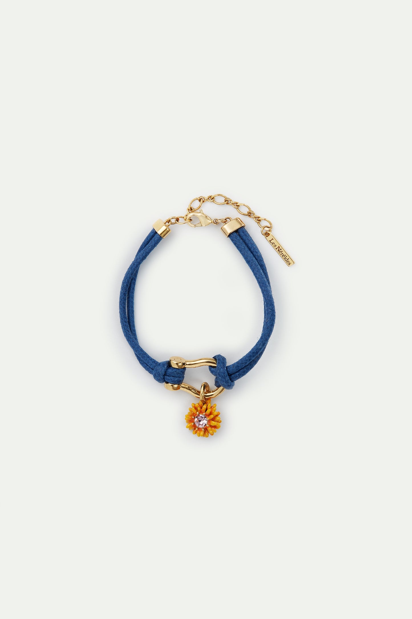 Carabiner And Little Flower Blue Bracelet | AVFR2021