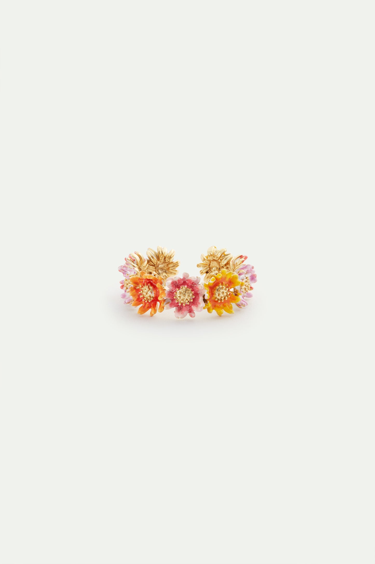 Daisy And Zinnia Crown Adjustable Ring | AVFR6041