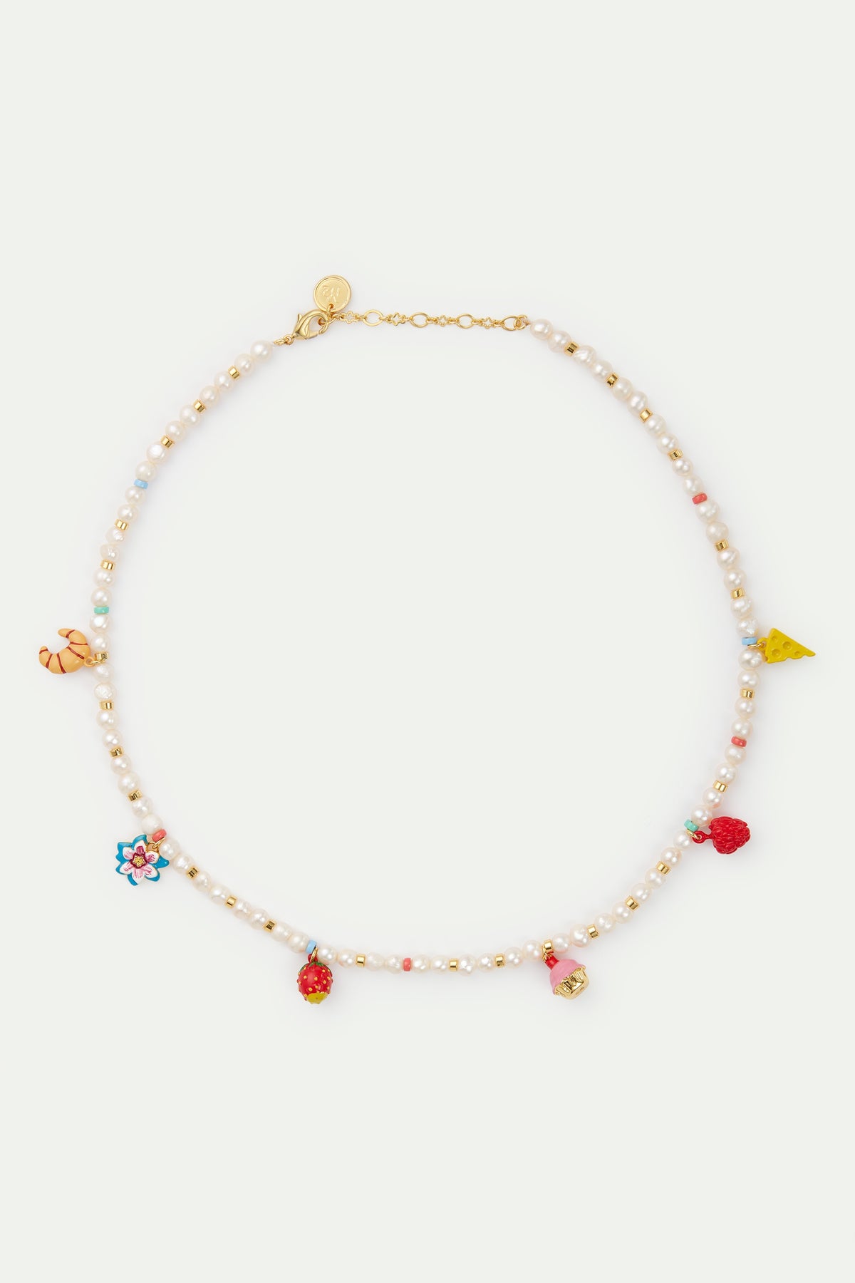 Croisstant, Flower, Fruits, Pastry And Cheese Charm Necklace | AVHP3081
