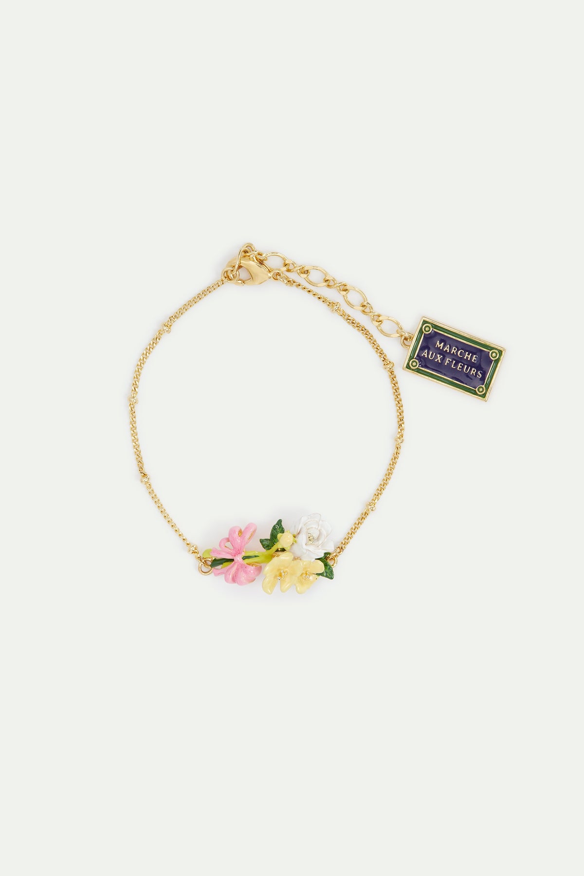 Flowers And Paris Street Sign Fine Bracelet | AVIP2021