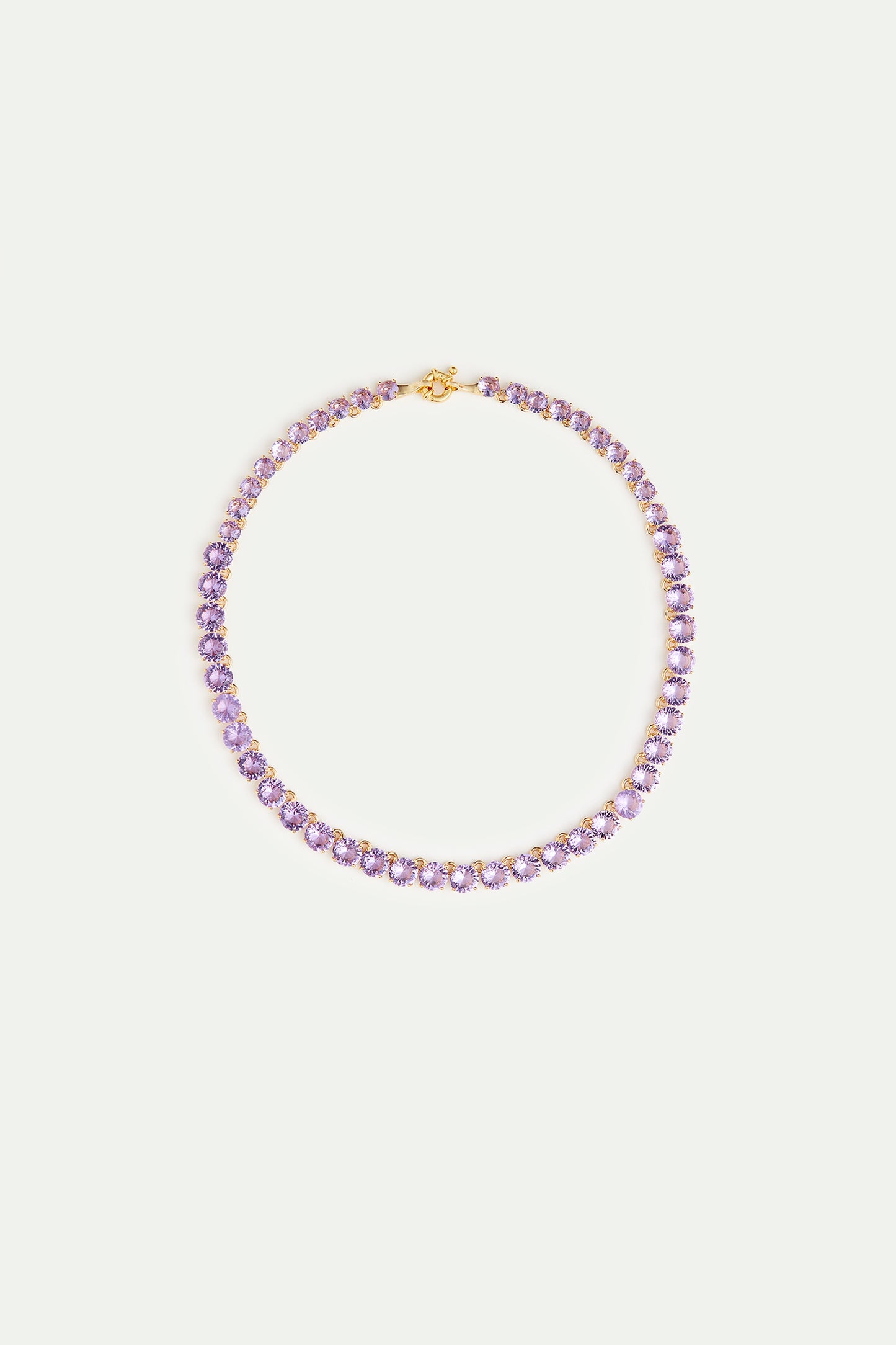 Lavender Diamantine Round Stone Choker Necklace | AVLD3321