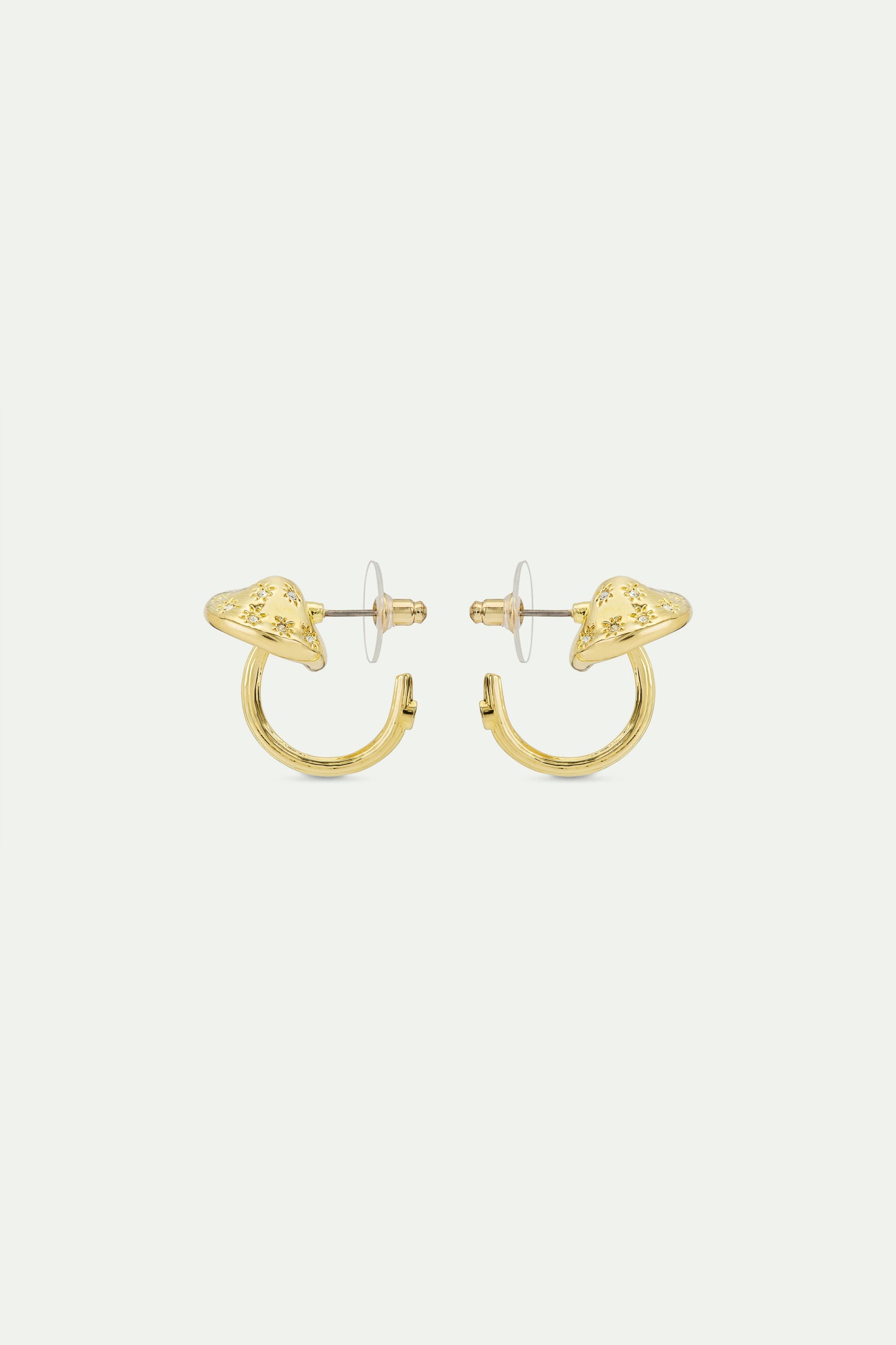 Mushroom Gold Hoop Earrings