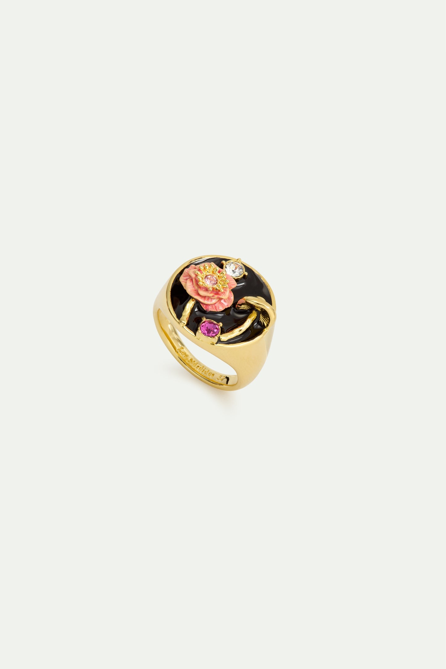 Black Mushroom & Anemone Signet Ring | AWBB6061