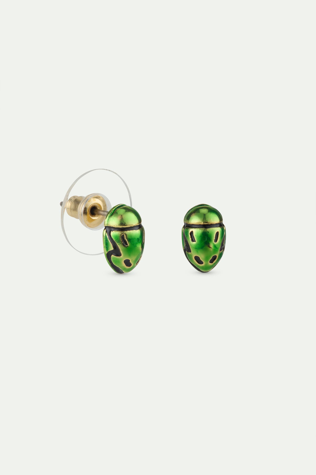 Green Rose Chafer Post Earrings | AWCC1021