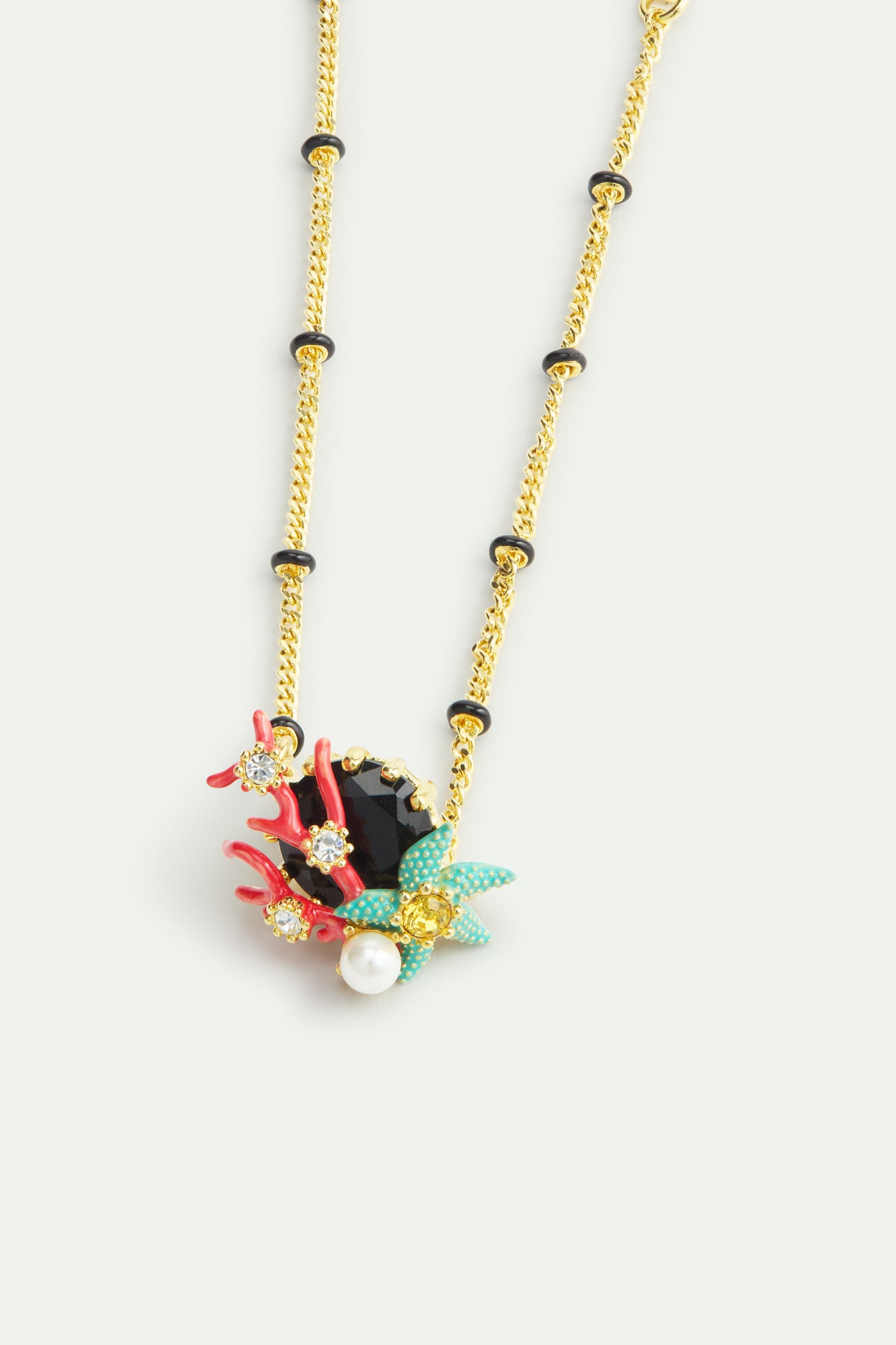 Fine Black Round Stone Bracelet