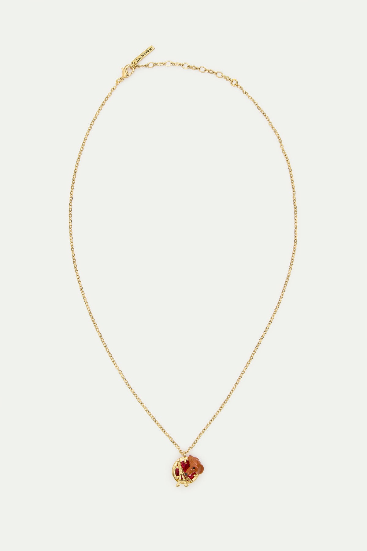 Dachshund Pendant Necklace With Eiffel Tower | AWLA3041