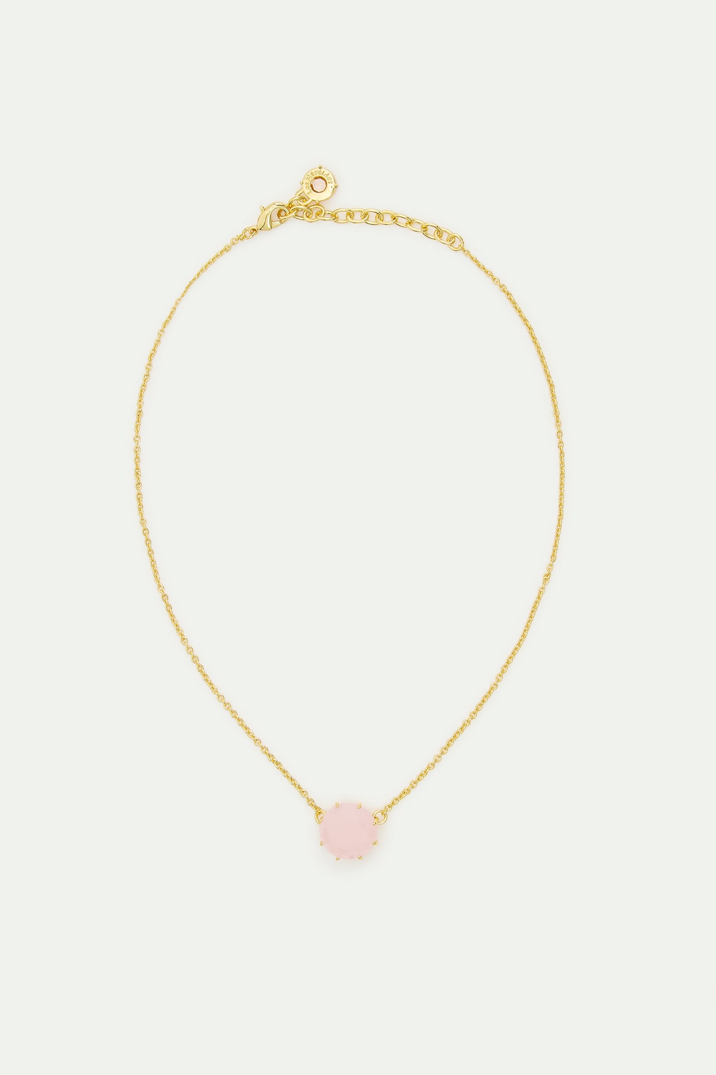 Light Pink Diamantine Fine Round Stone Necklace | AWLD3011