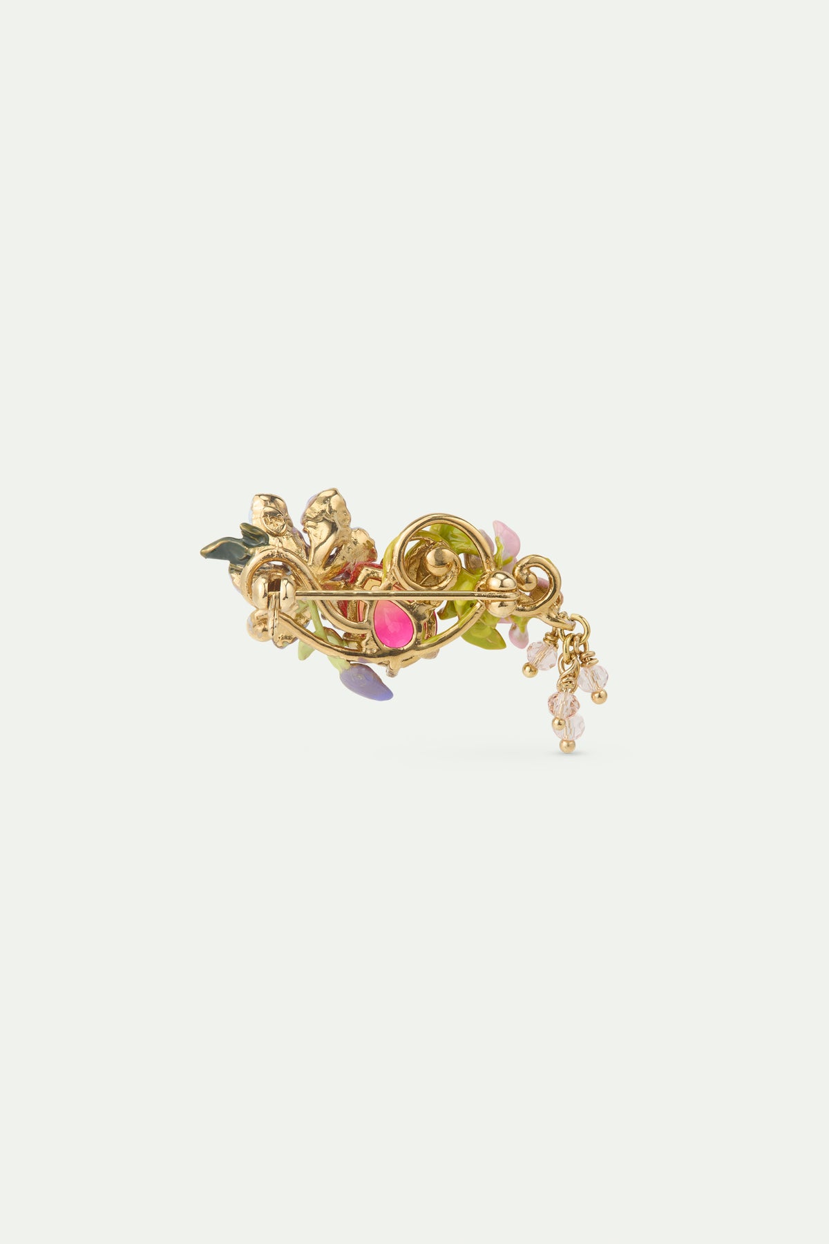 Purple Clematis & Wisteria Floral Statement Brooch | AWMM5011