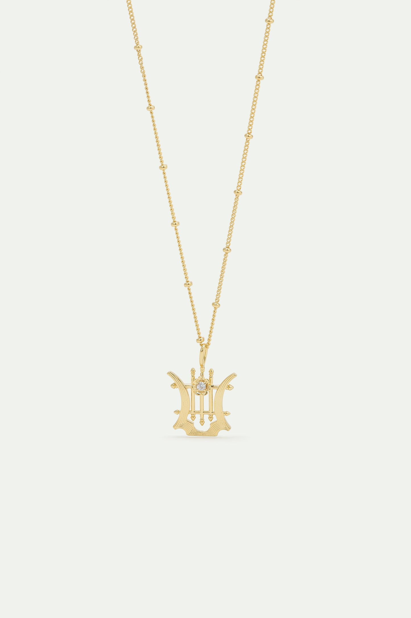 Golden Lyre Pendant | AWOP3011