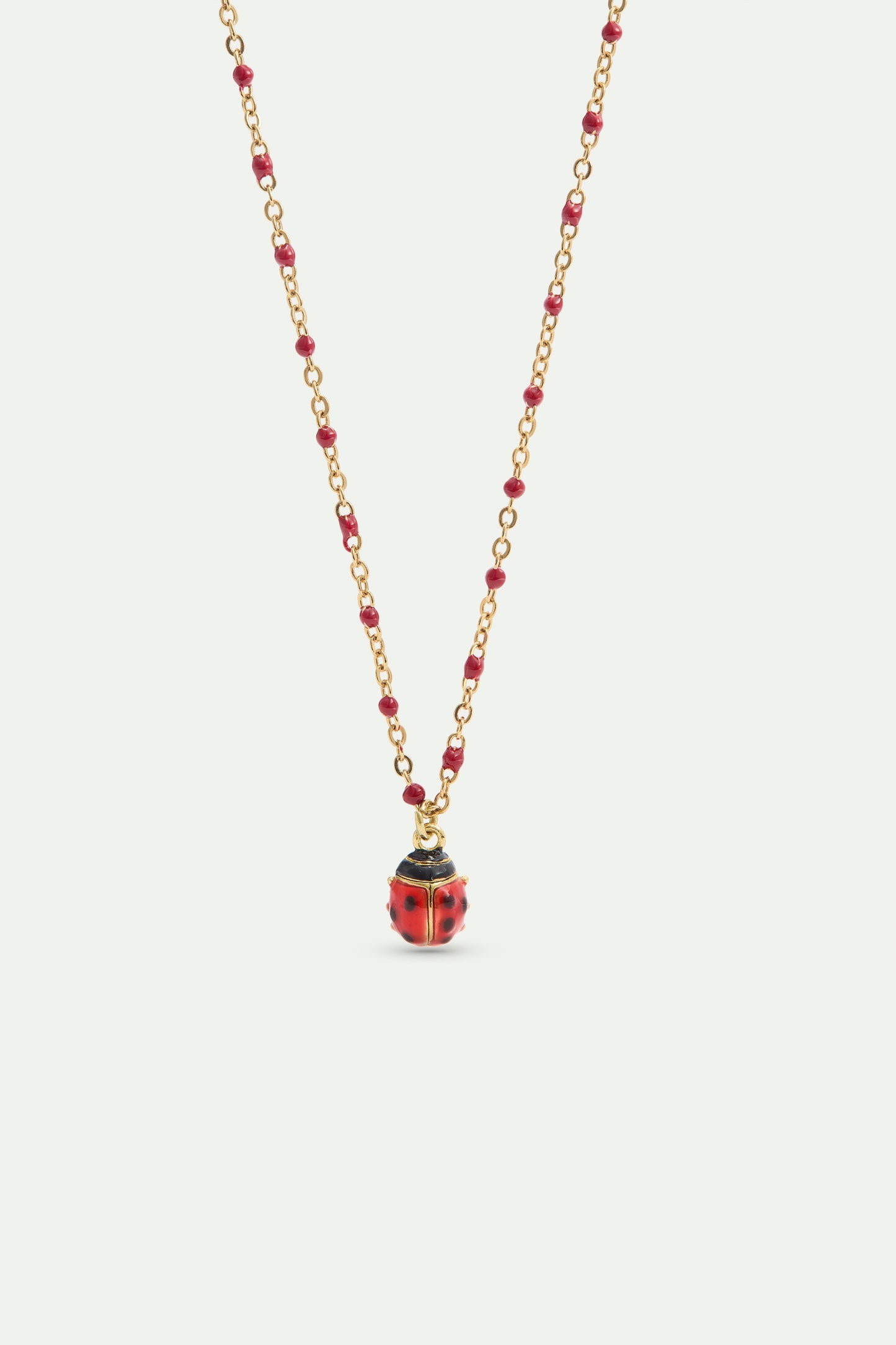 Red And Black Ladybird Pendant Necklace | AXLA3011