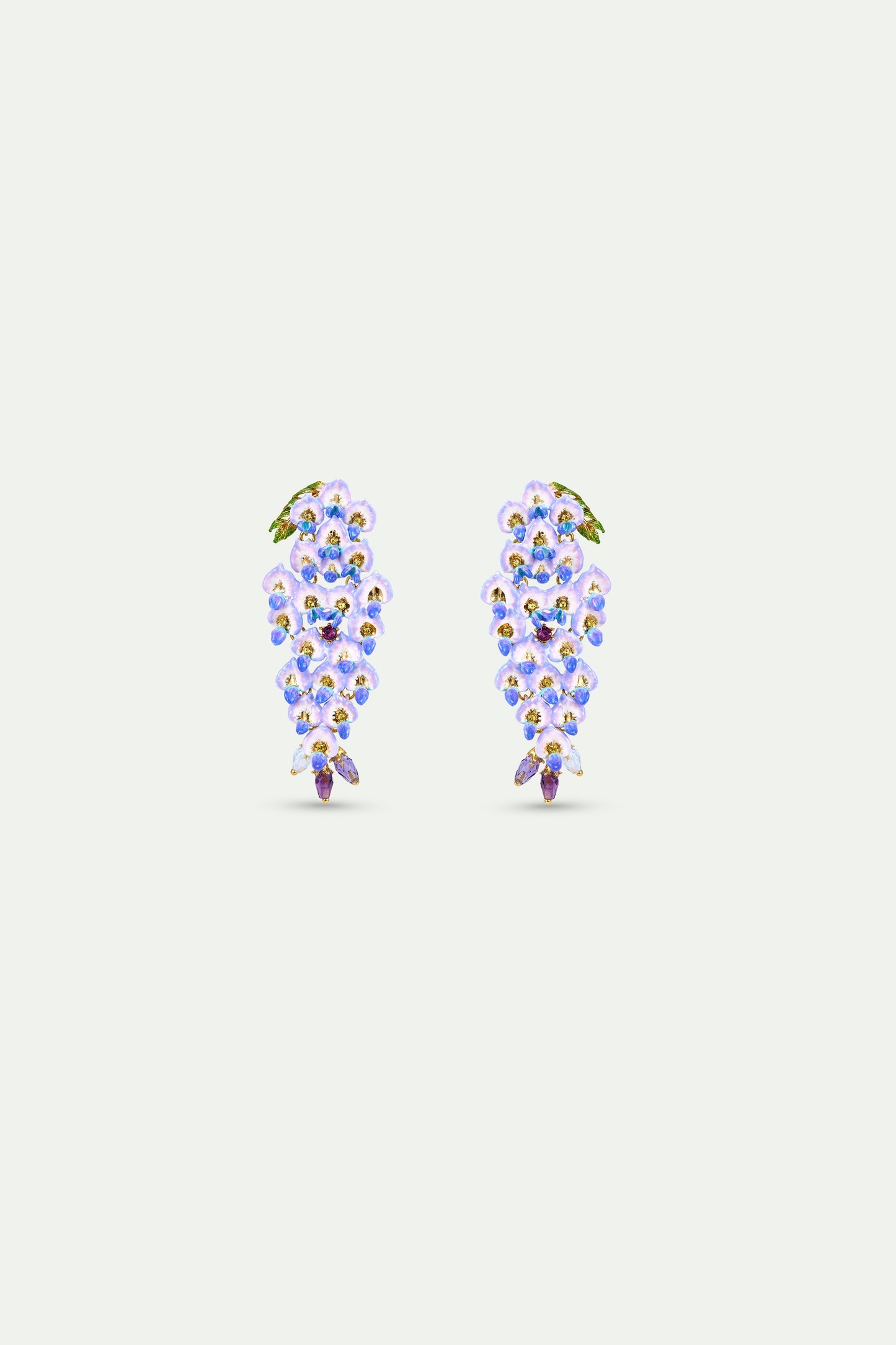 Blue Wisteria And Crystal Earrings | AXOF1051