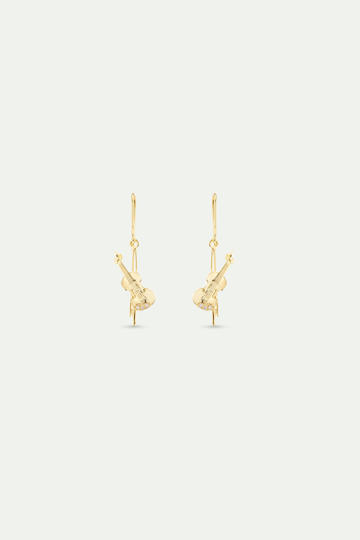 Gold Cello Earrings | AXOP1051