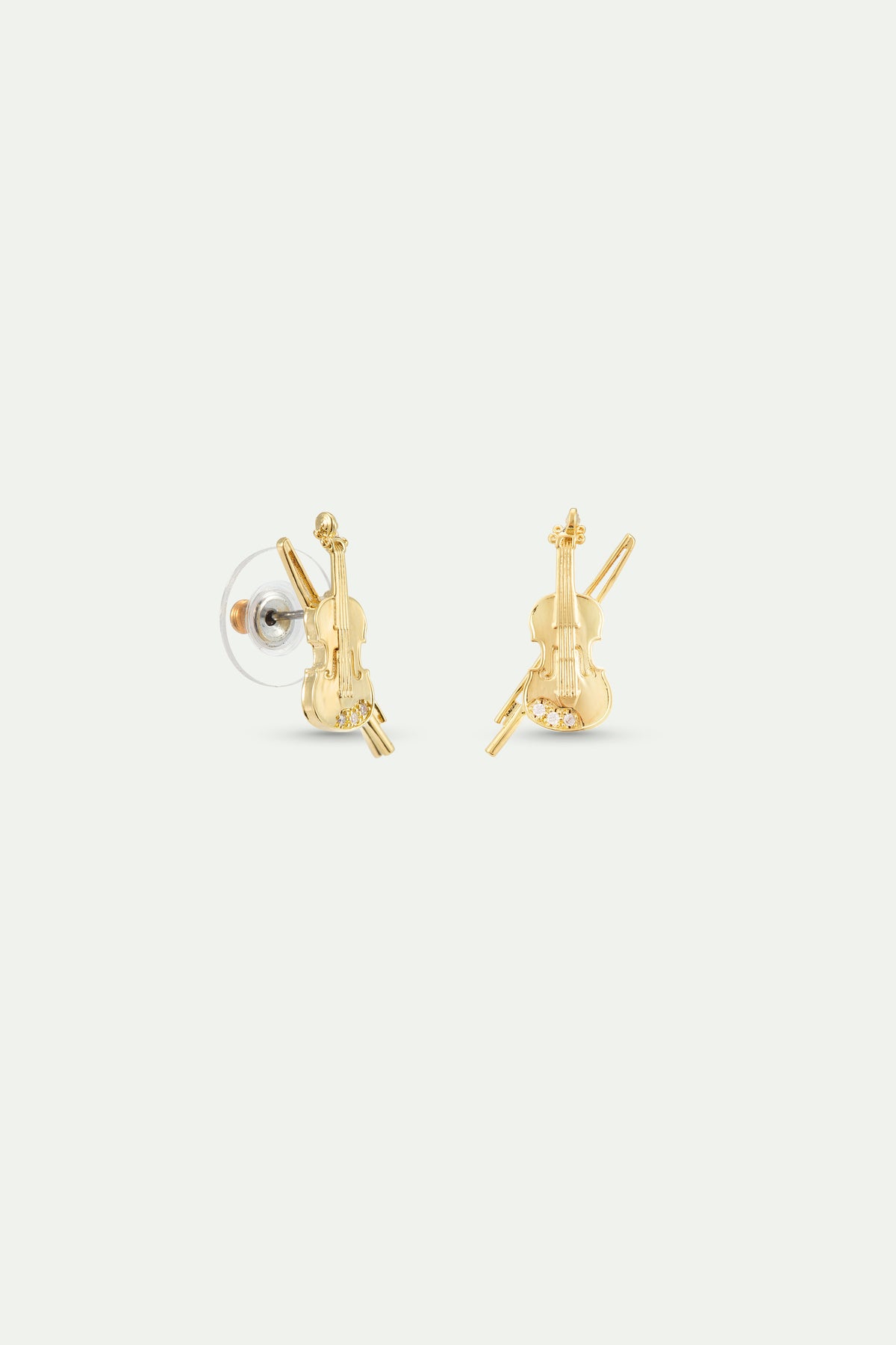 Gold Cello Earrings | AXOP1051