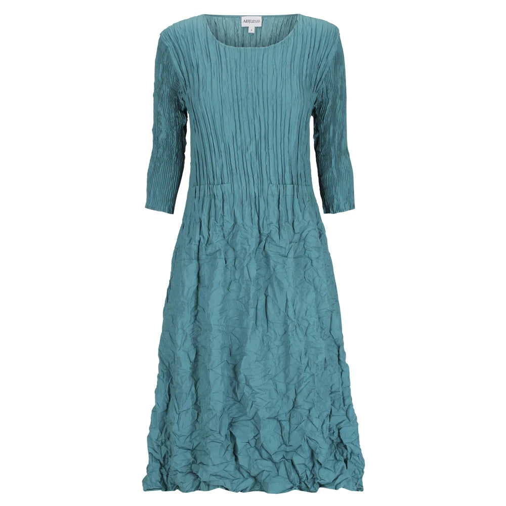 Alquema | 3/4 Sleeve Smash Pocket Dress / Smoky Blue