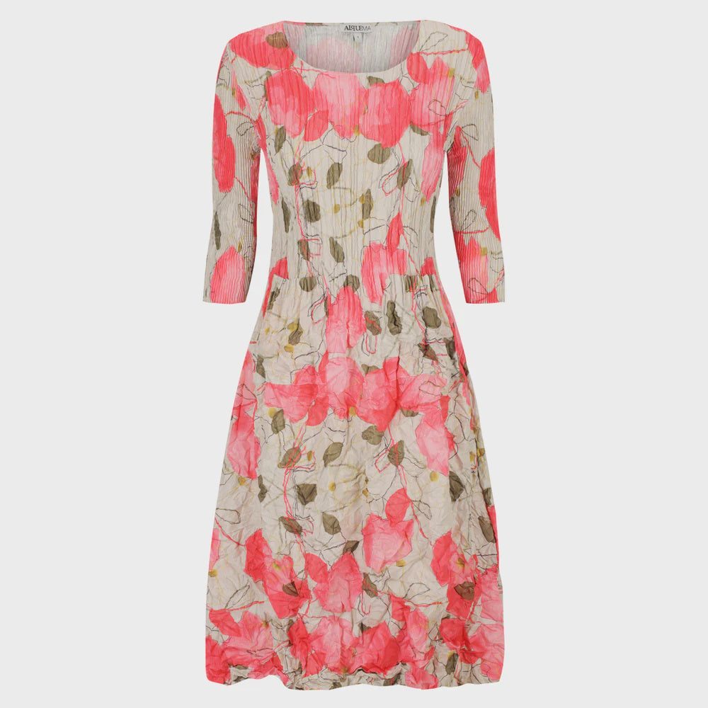 Alquema | 3/4 Sleeve Smash Pocket Dress - Prints |Wild Flowers