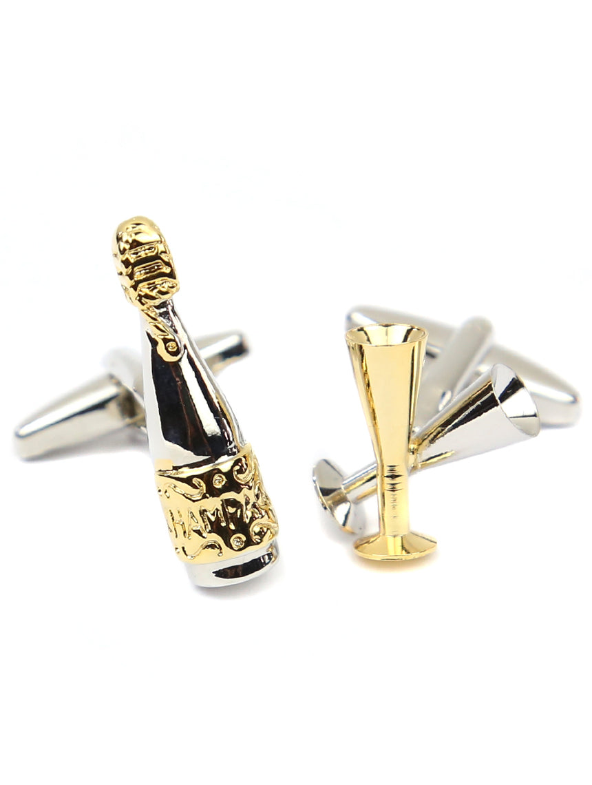 Champagne & Glasses Cufflink