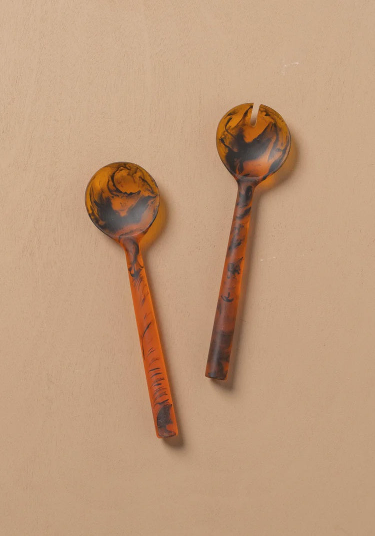 Flow Resin Salad Server | Earth