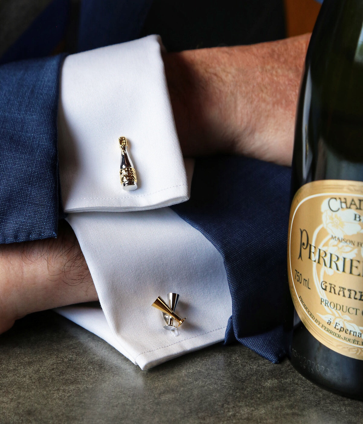 Champagne & Glasses Cufflink