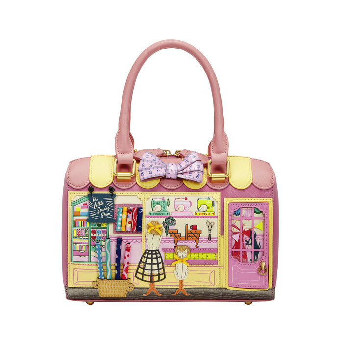 Vendula London Vendula Sewing Shop - Rasberry Edition Speedy Bowler Bag