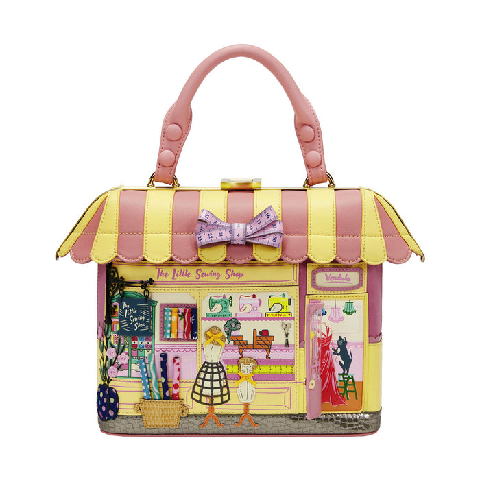 Vendula London Vendula Sewing Shop - Rasberry Edition Shoulder Grab Bag